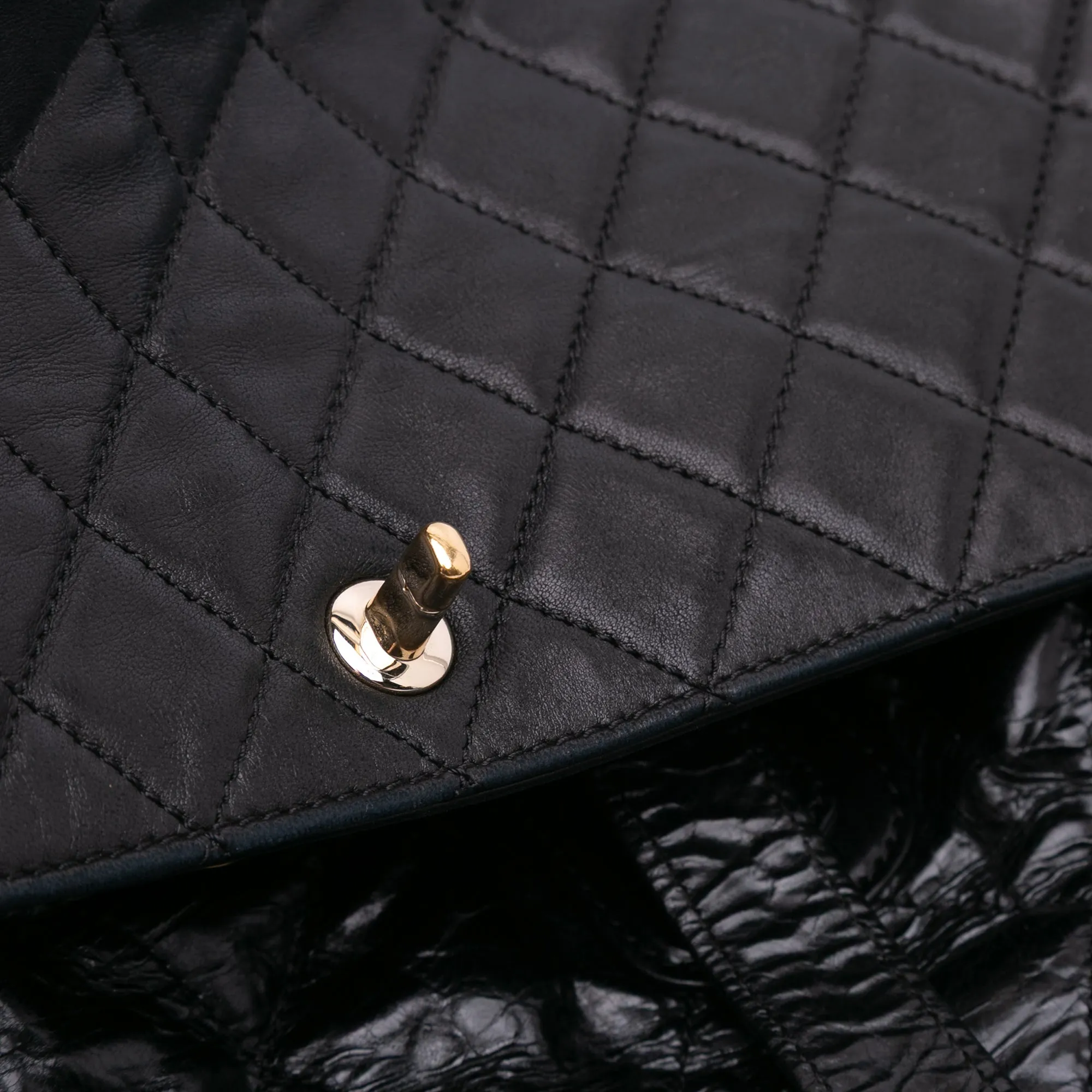 Chanel Large Quilted Glazed Calfskin Portobello Satchel