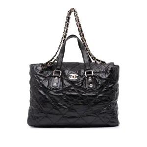 Chanel Large Quilted Glazed Calfskin Portobello Satchel