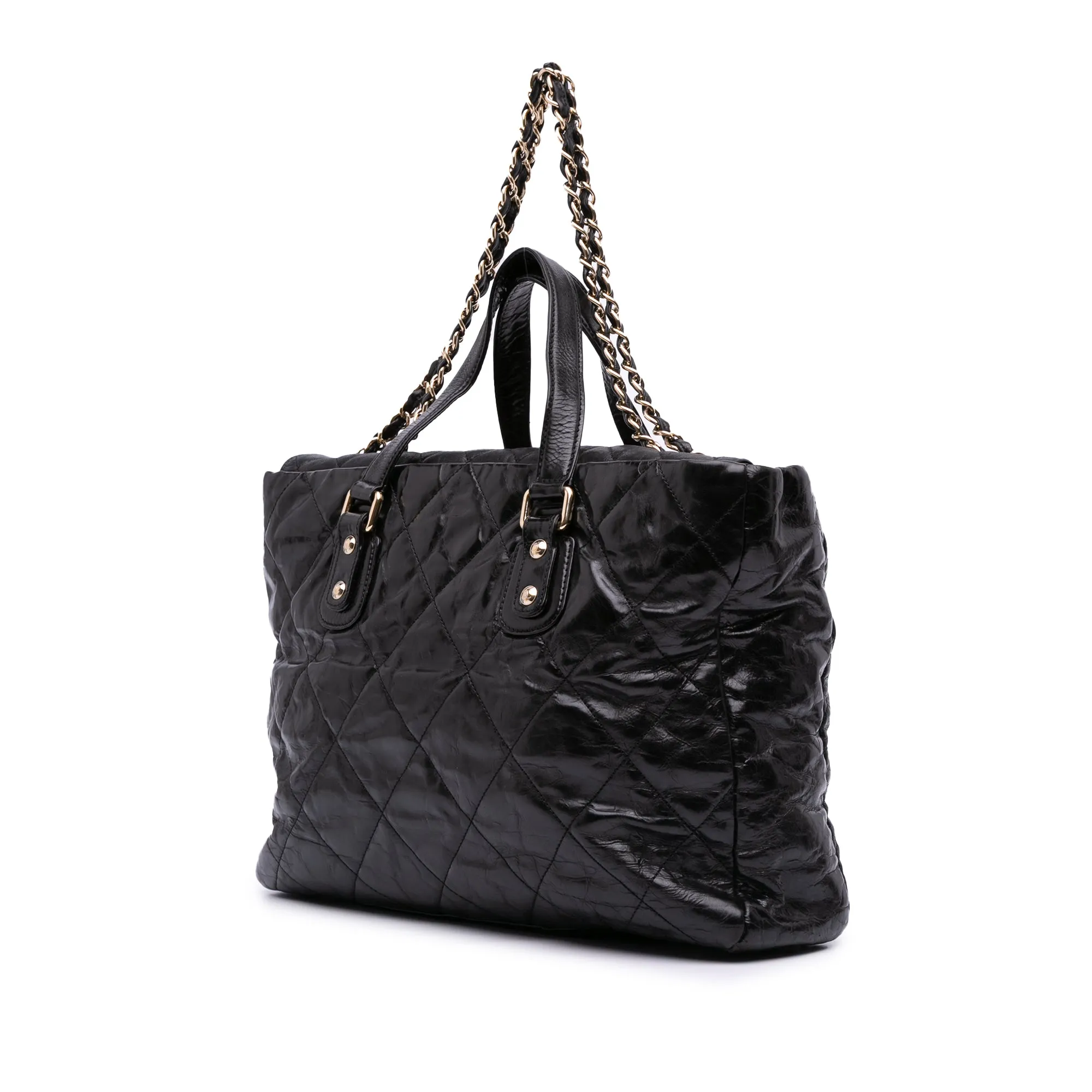 Chanel Large Quilted Glazed Calfskin Portobello Satchel