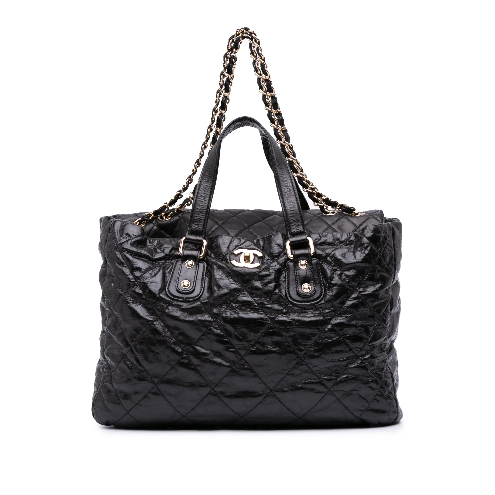 Chanel Large Quilted Glazed Calfskin Portobello Satchel