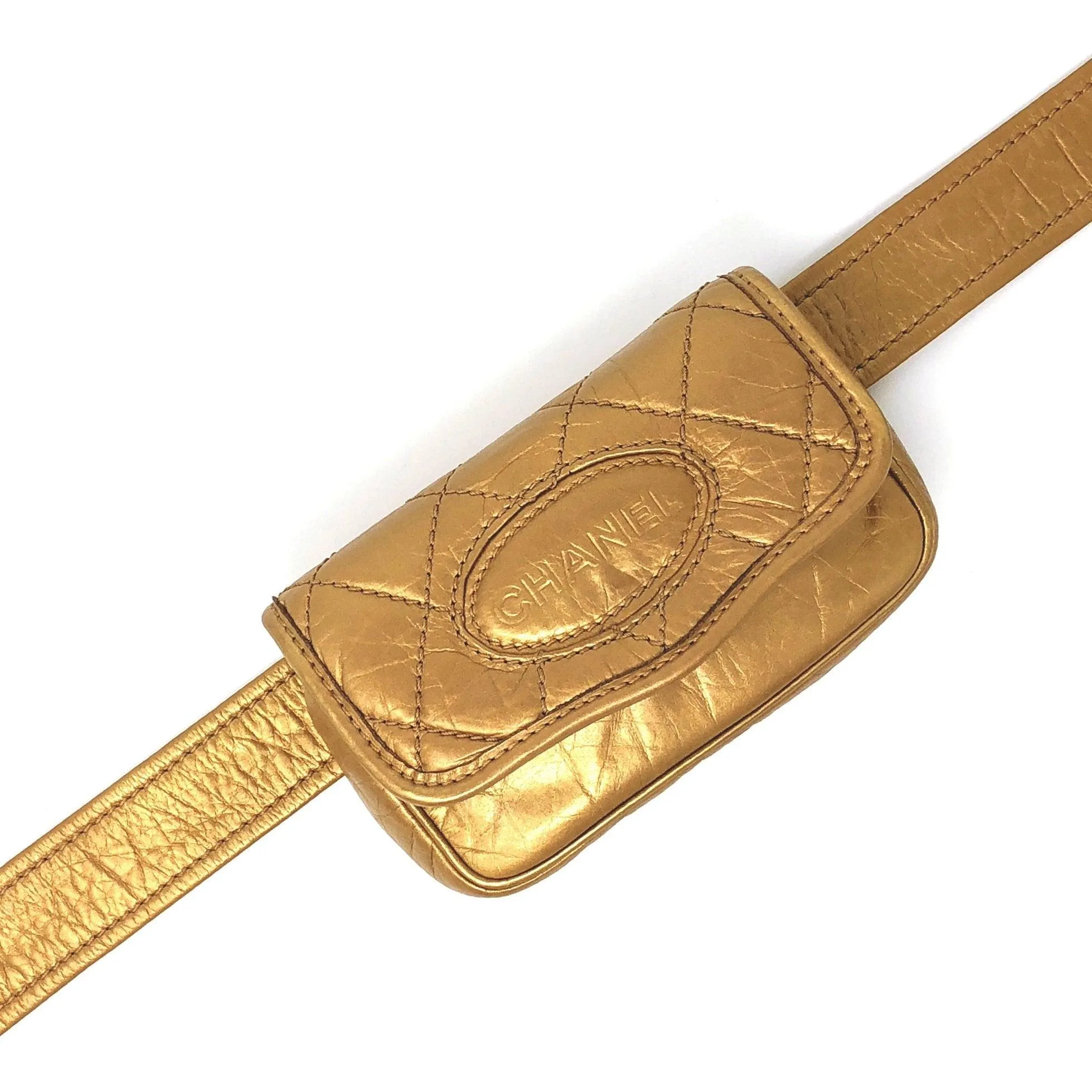 Chanel Metallic Bronze Belt Bag