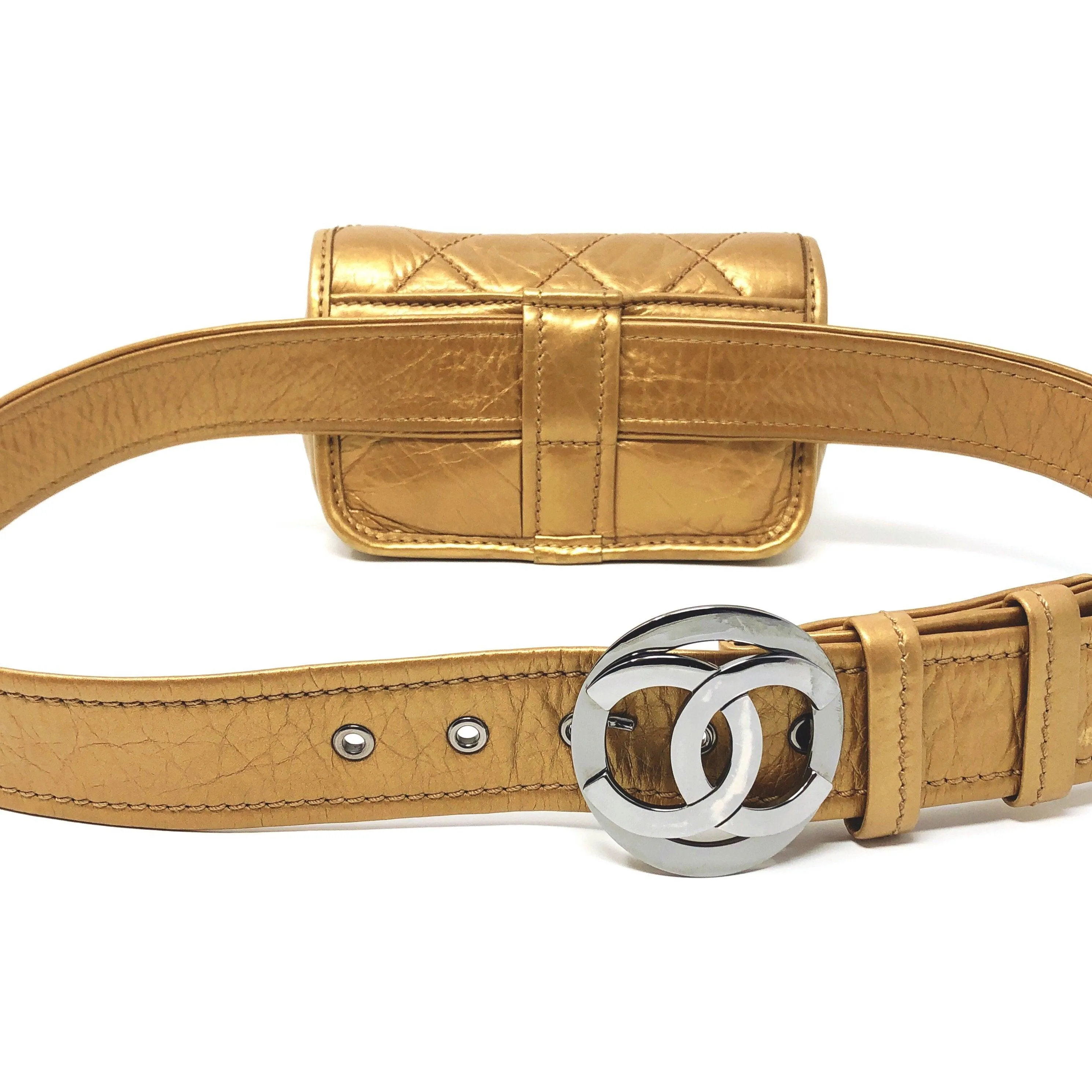 Chanel Metallic Bronze Belt Bag