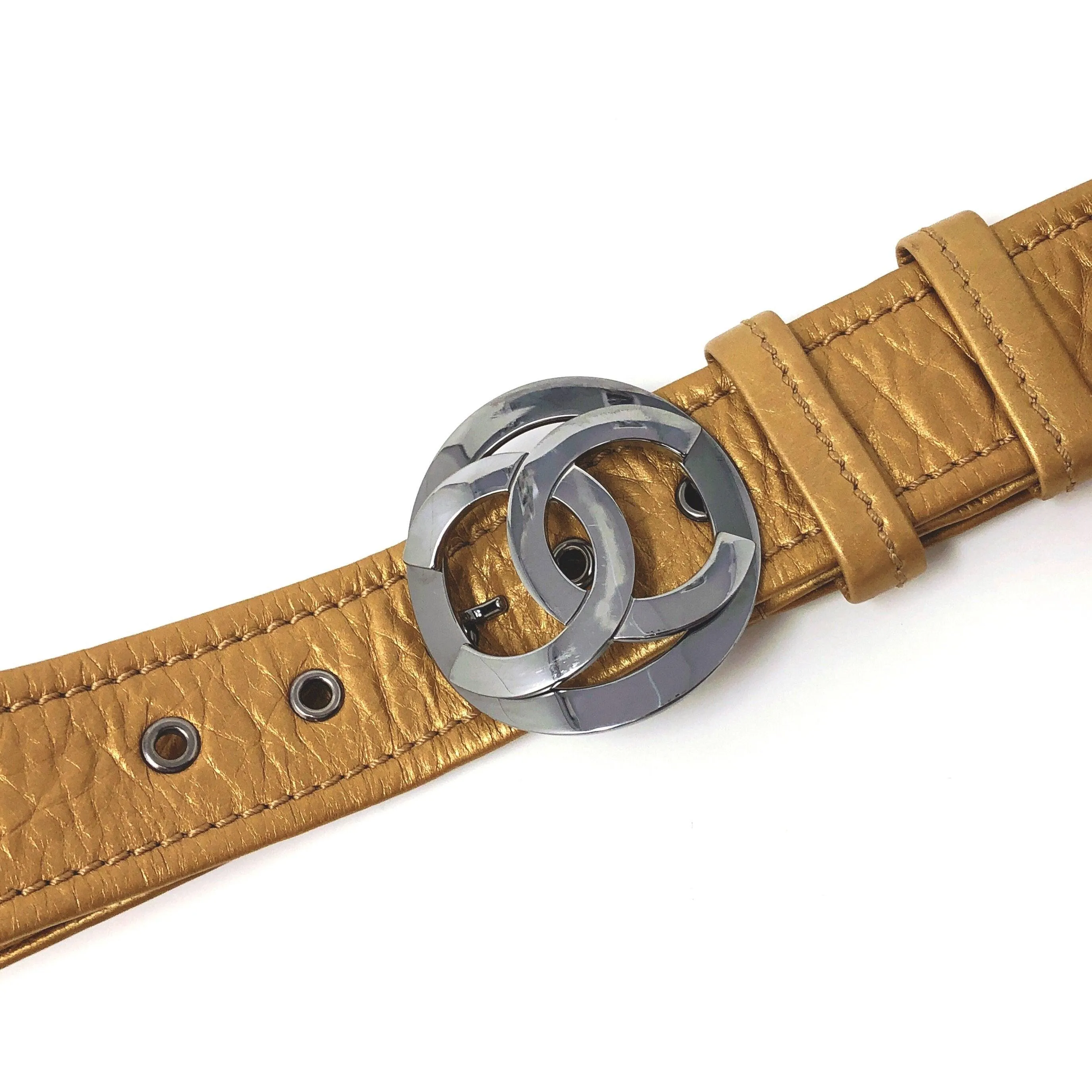 Chanel Metallic Bronze Belt Bag