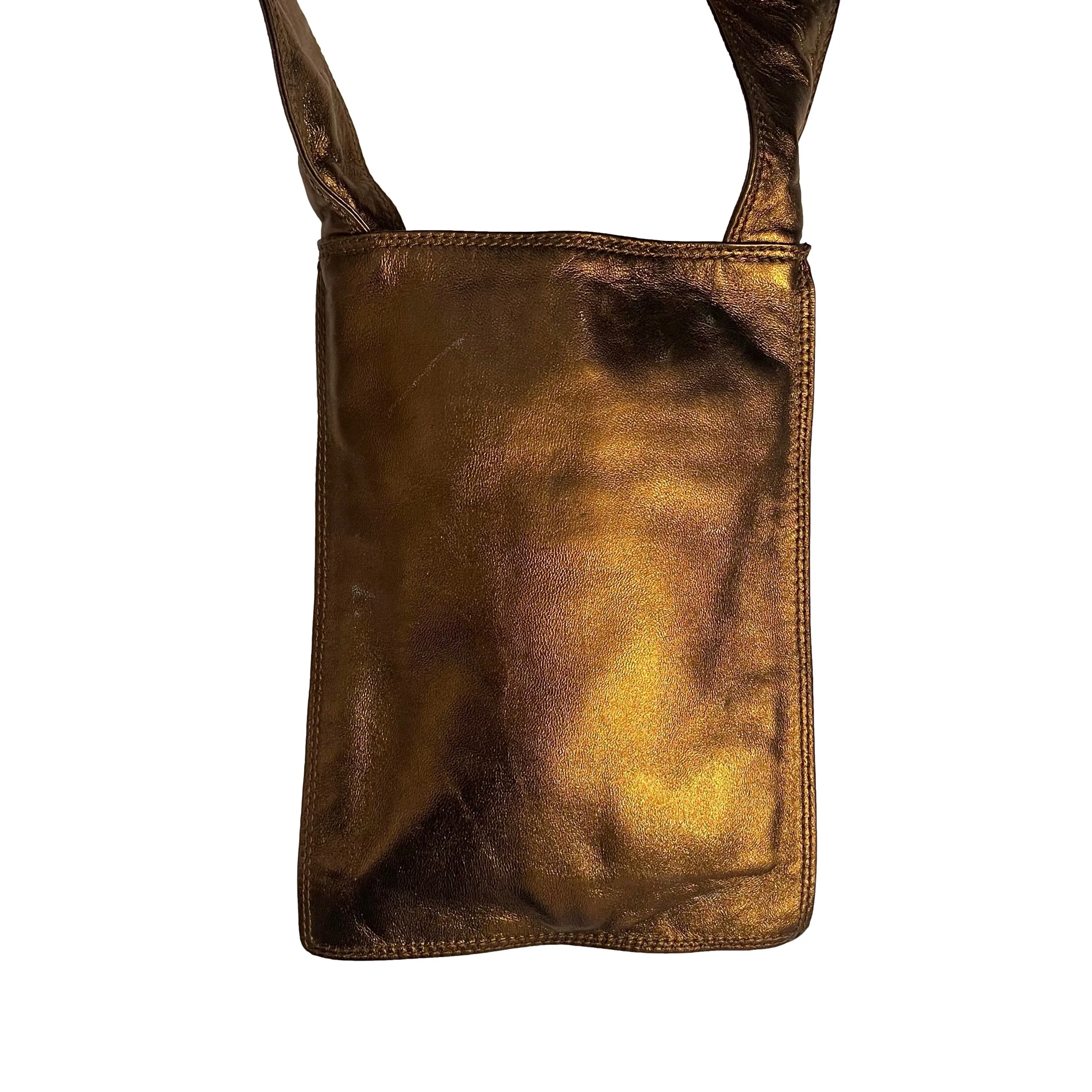 Chanel Metallic Bronze Crossbody Bag