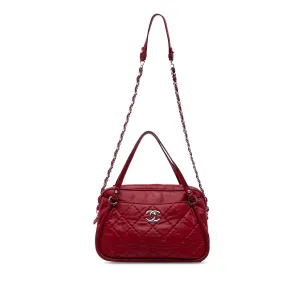 Chanel Quilted Iridescent Calfskin Relax CC Satchel