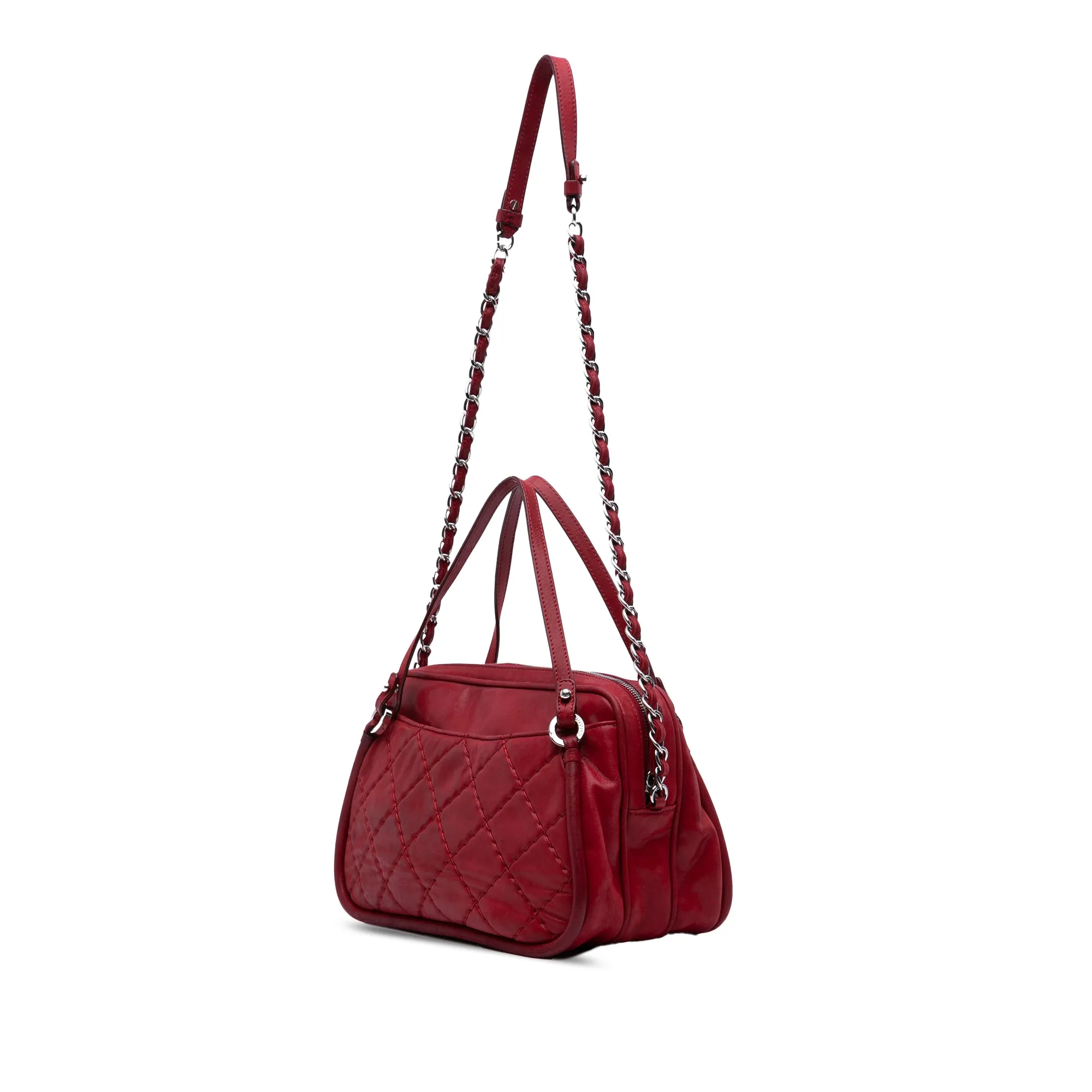 Chanel Quilted Iridescent Calfskin Relax CC Satchel