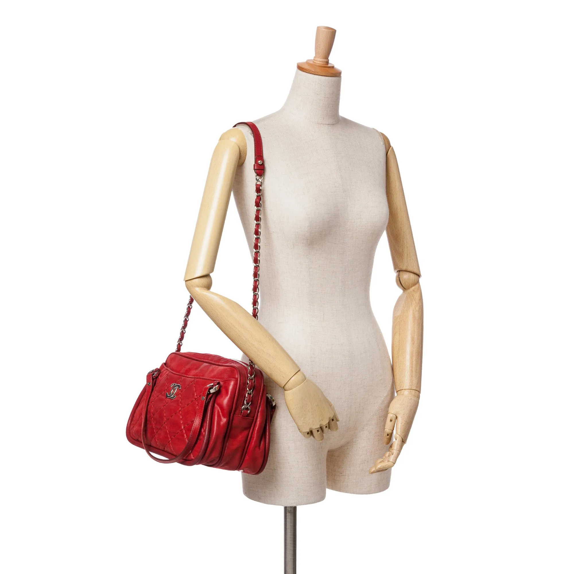 Chanel Quilted Iridescent Calfskin Relax CC Satchel