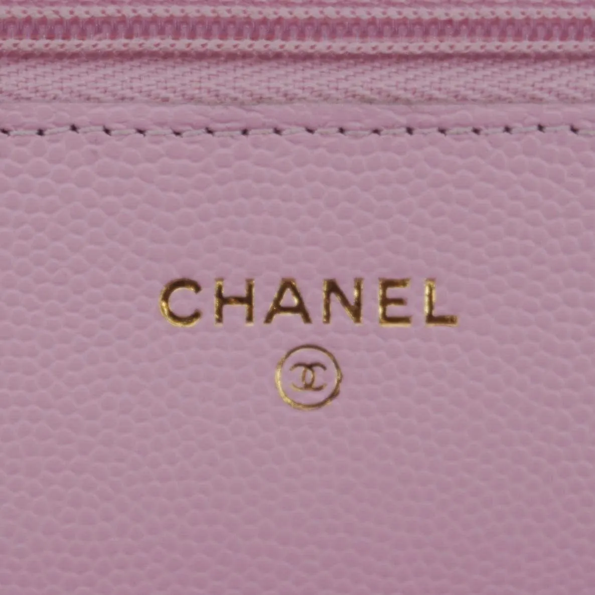 CHANEL Wallet On Chain Quilted Caviar Leather Crossbody Bag Pink