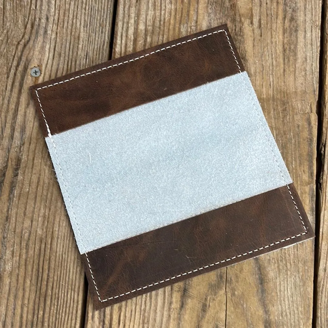 Checkbook Cover - Black & White w/ Adobe Navajo