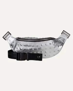Cher Fanny Pack   Crossbody Bag | Silver Metallic   Silver Hardware