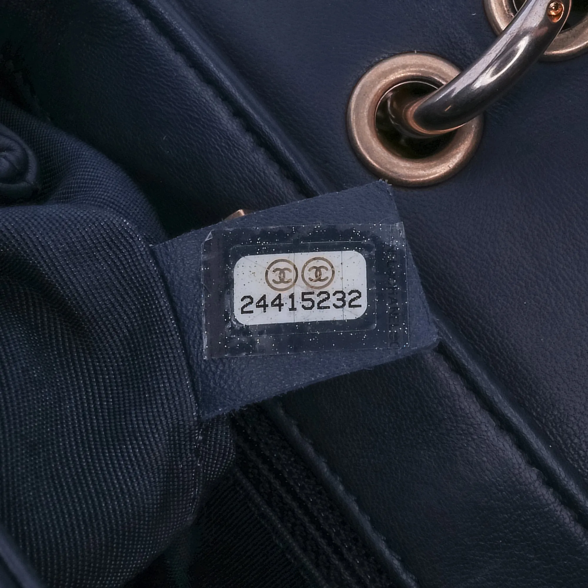 Chevron Sheepskin Stitched Chain Top Handle Flap