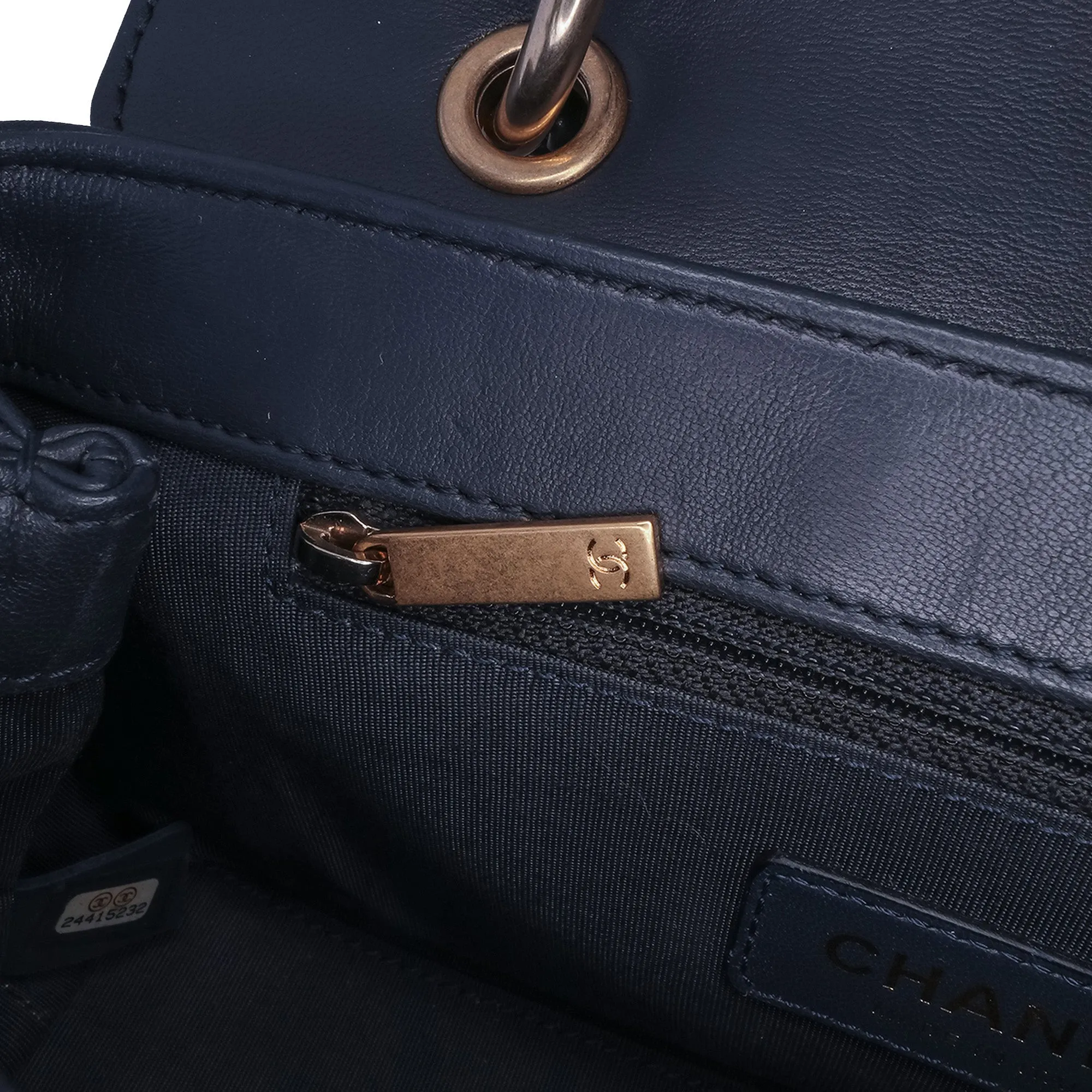 Chevron Sheepskin Stitched Chain Top Handle Flap