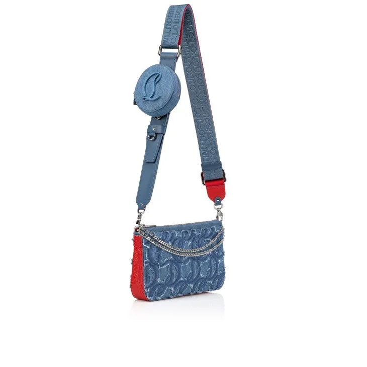 Christian Louboutin Loubila Hybrid Pouch in Toile Denim | In-Store Only