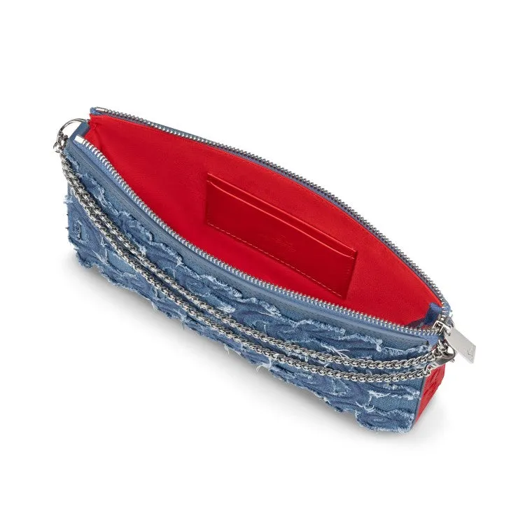 Christian Louboutin Loubila Hybrid Pouch in Toile Denim | In-Store Only