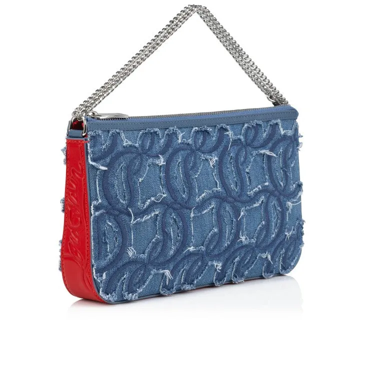 Christian Louboutin Loubila Hybrid Pouch in Toile Denim | In-Store Only