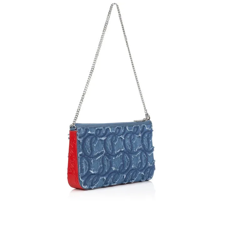Christian Louboutin Loubila Hybrid Pouch in Toile Denim | In-Store Only