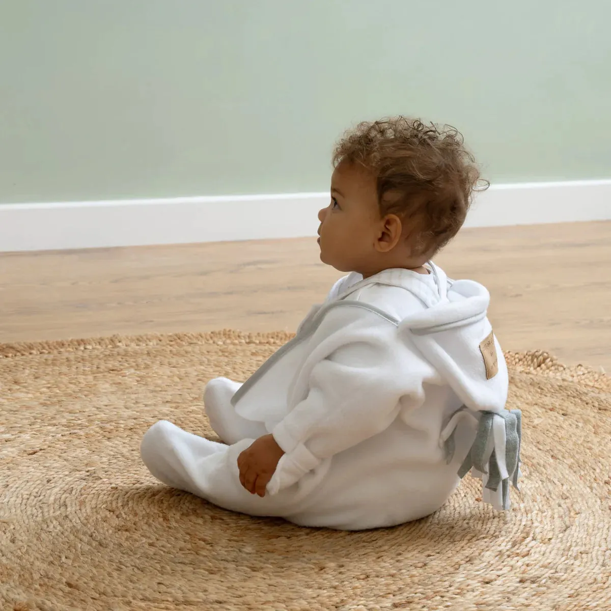 Clair de Lune Star Fleece Baby Wrap Blanket - 0-6 Months - White