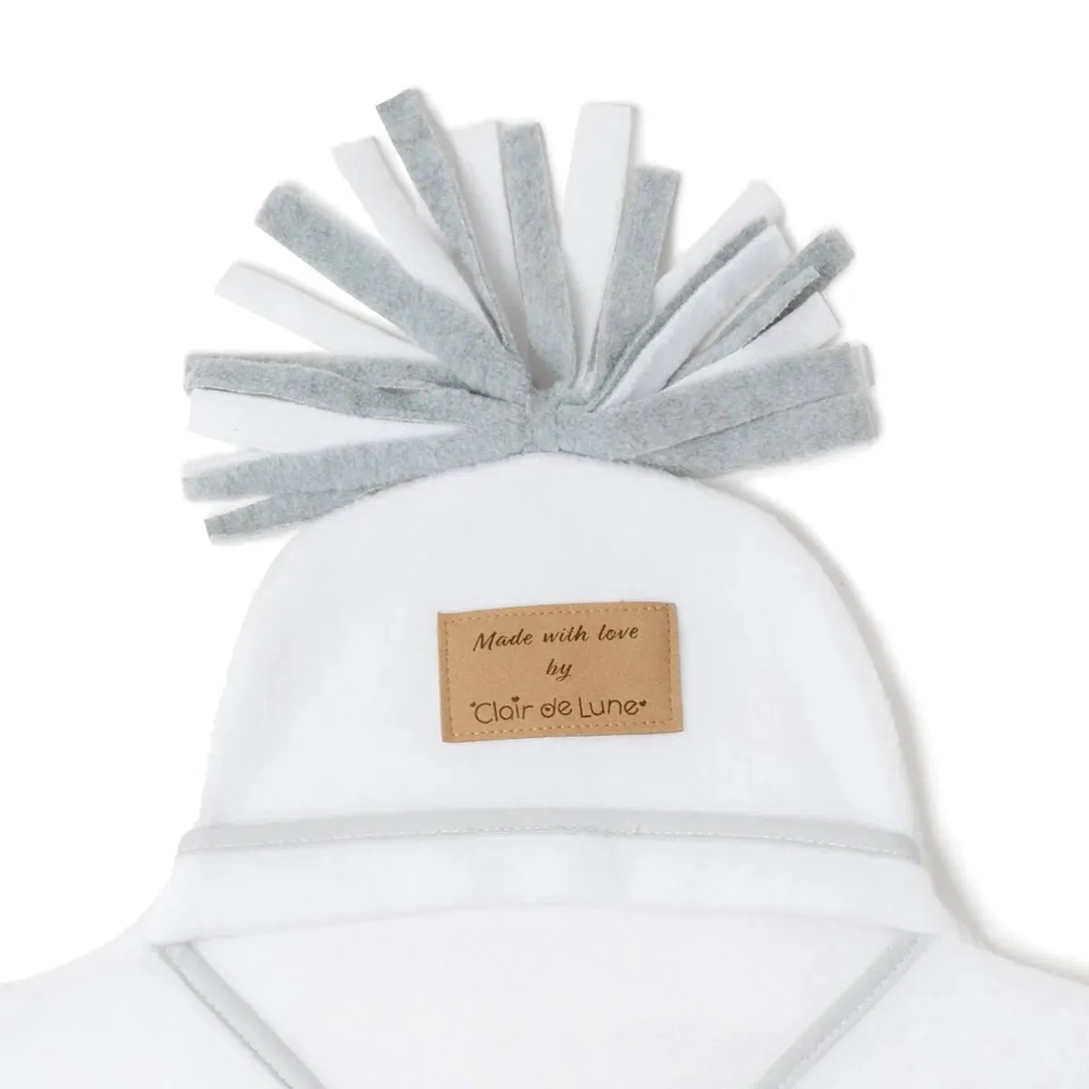 Clair de Lune Star Fleece Baby Wrap Blanket - 0-6 Months - White