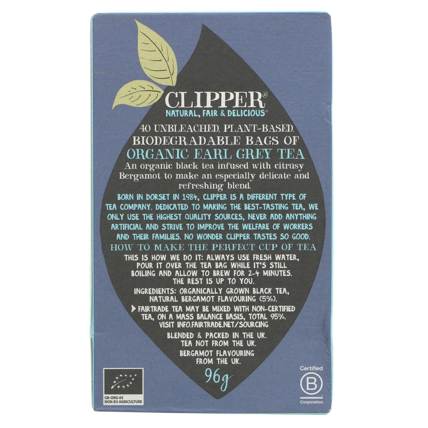 Clipper | FT Organic Earl Grey | 40 bags