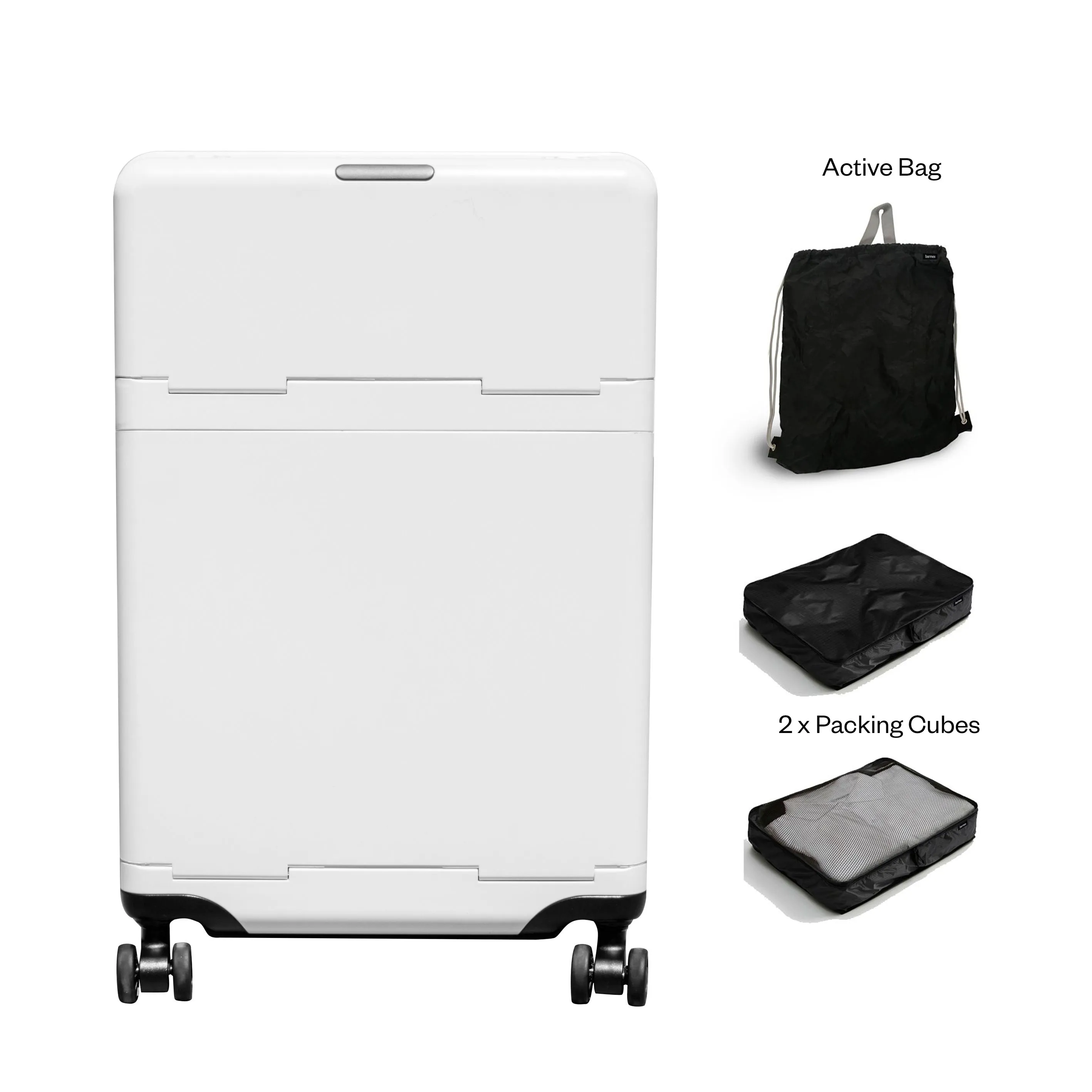 Cloud White Carry-On Case - With Fabric Accessories