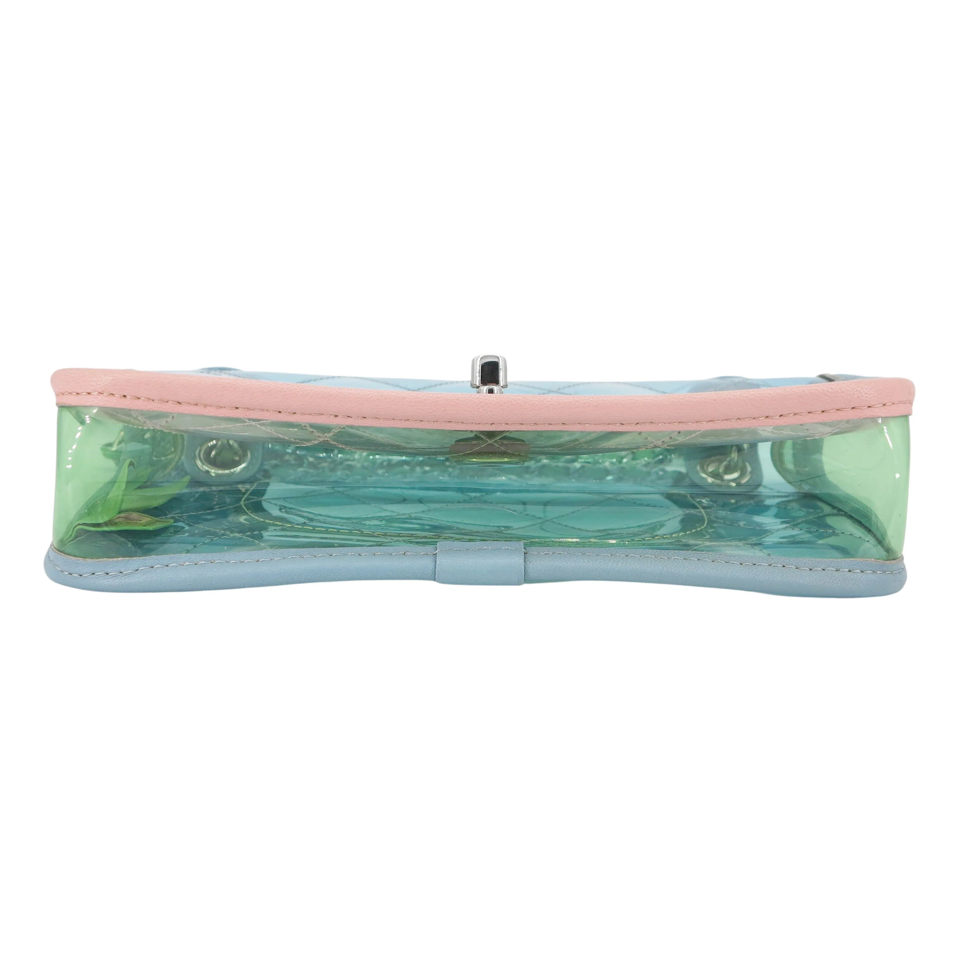 Coco Splash PVC Mini Flap Bag Blue Pink Green