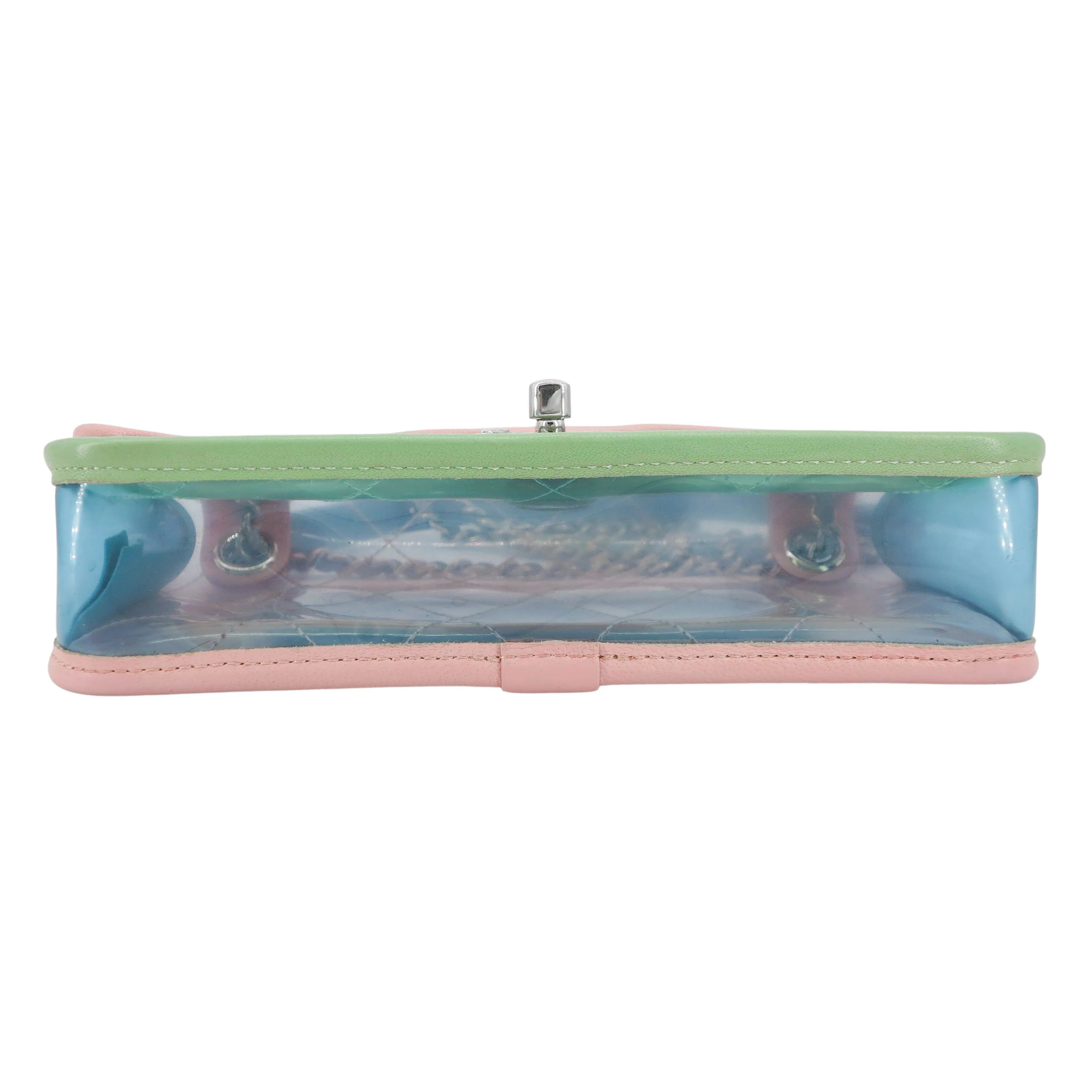 Coco Splash PVC Mini Flap Bag Pink Green Blue