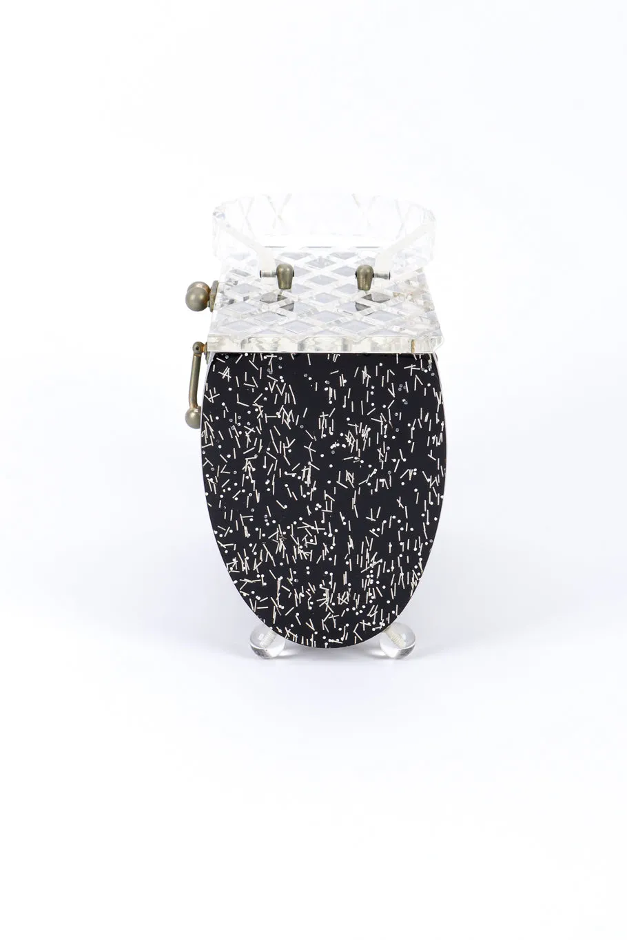 Confetti Glitter Lucite Box Bag