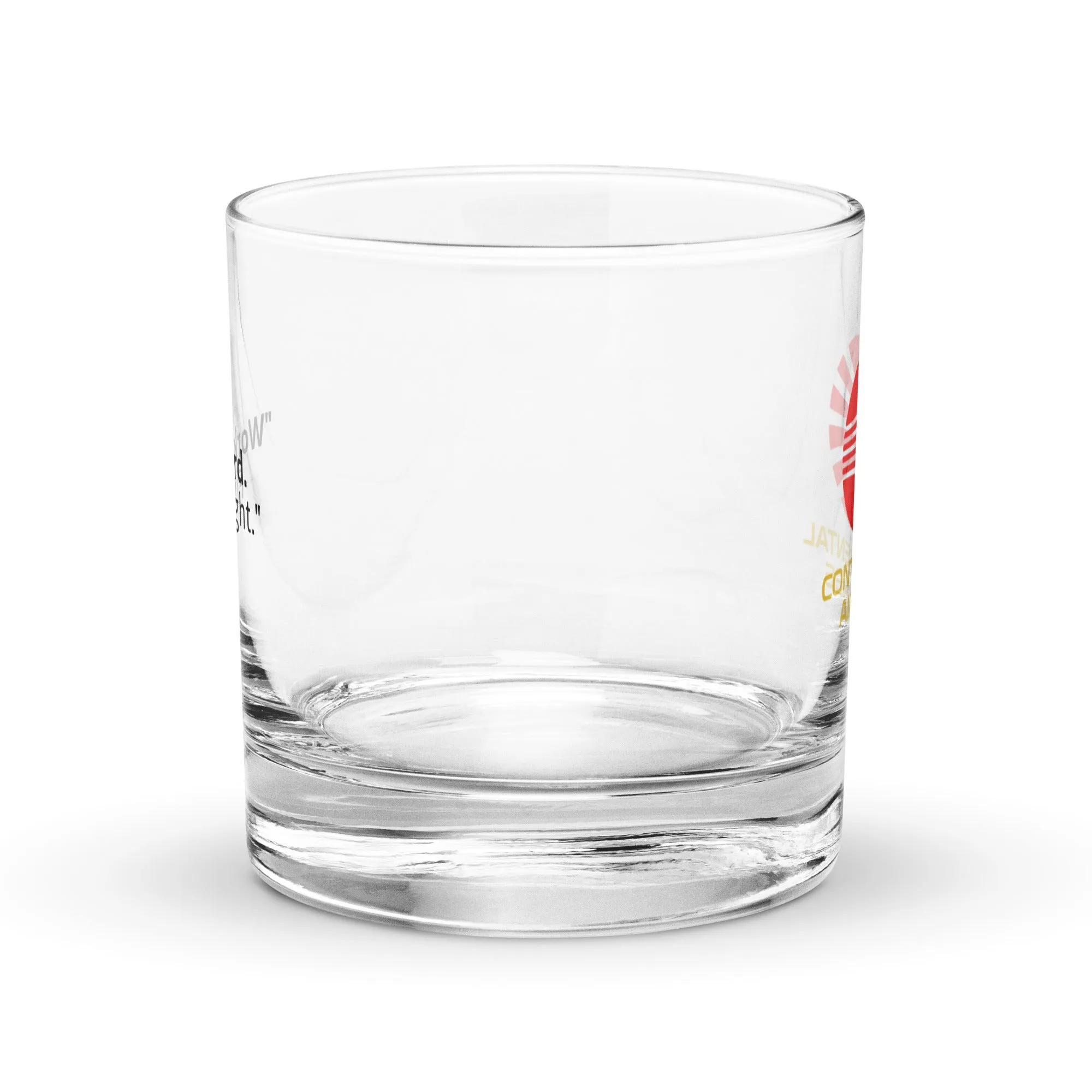 Continental Airlines Glass Tumbler - "Work hard. Fly right."