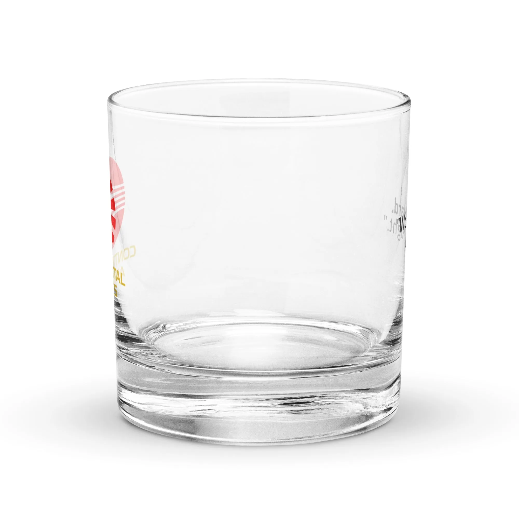 Continental Airlines Glass Tumbler - "Work hard. Fly right."