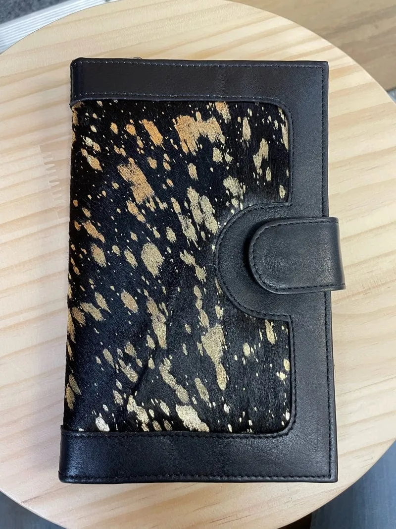 Cowhide and Leather Wallet