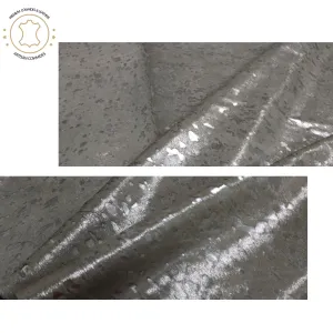 Cowhide Silver Metallic Sheets | 12"x12", 12"x18", 12"x24" Precuts Leather Sheets