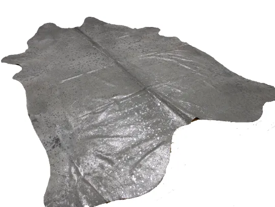 Cowhide Silver Metallic Sheets | 12"x12", 12"x18", 12"x24" Precuts Leather Sheets