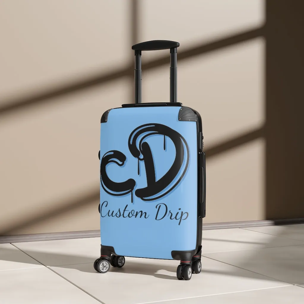 Custom Drips Blue Cabin Suitcase