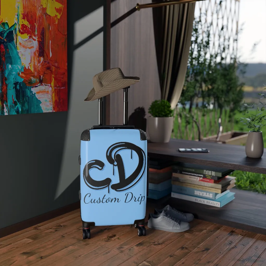 Custom Drips Blue Cabin Suitcase
