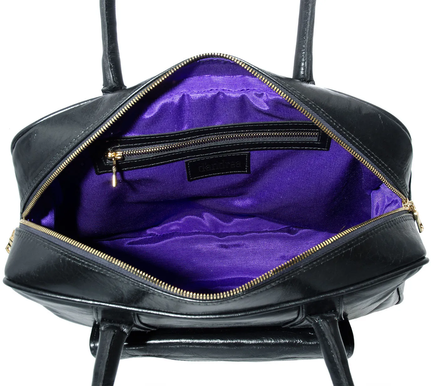 d'andrea handbags Mr. Heartthrob Satchel - Black Patent