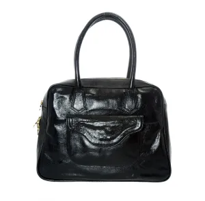 d'andrea handbags Mr. Heartthrob Satchel - Black Patent