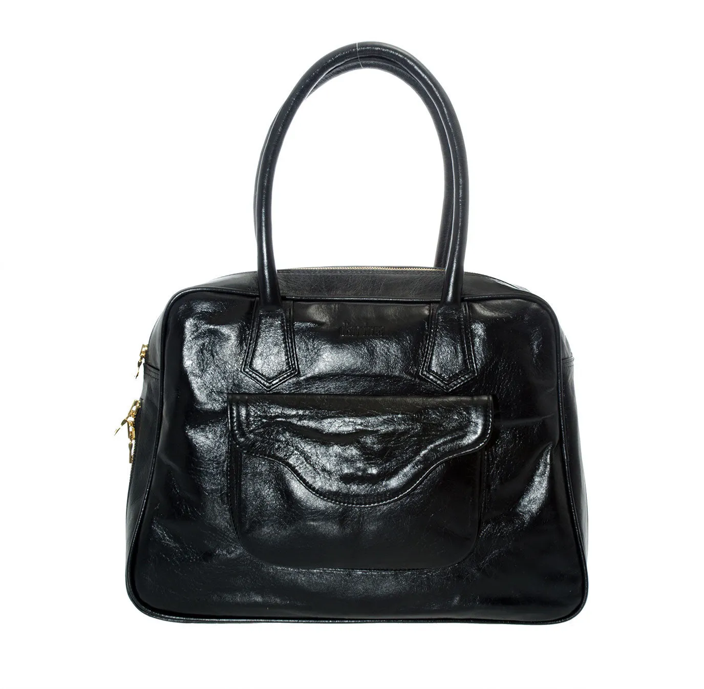 d'andrea handbags Mr. Heartthrob Satchel - Black Patent