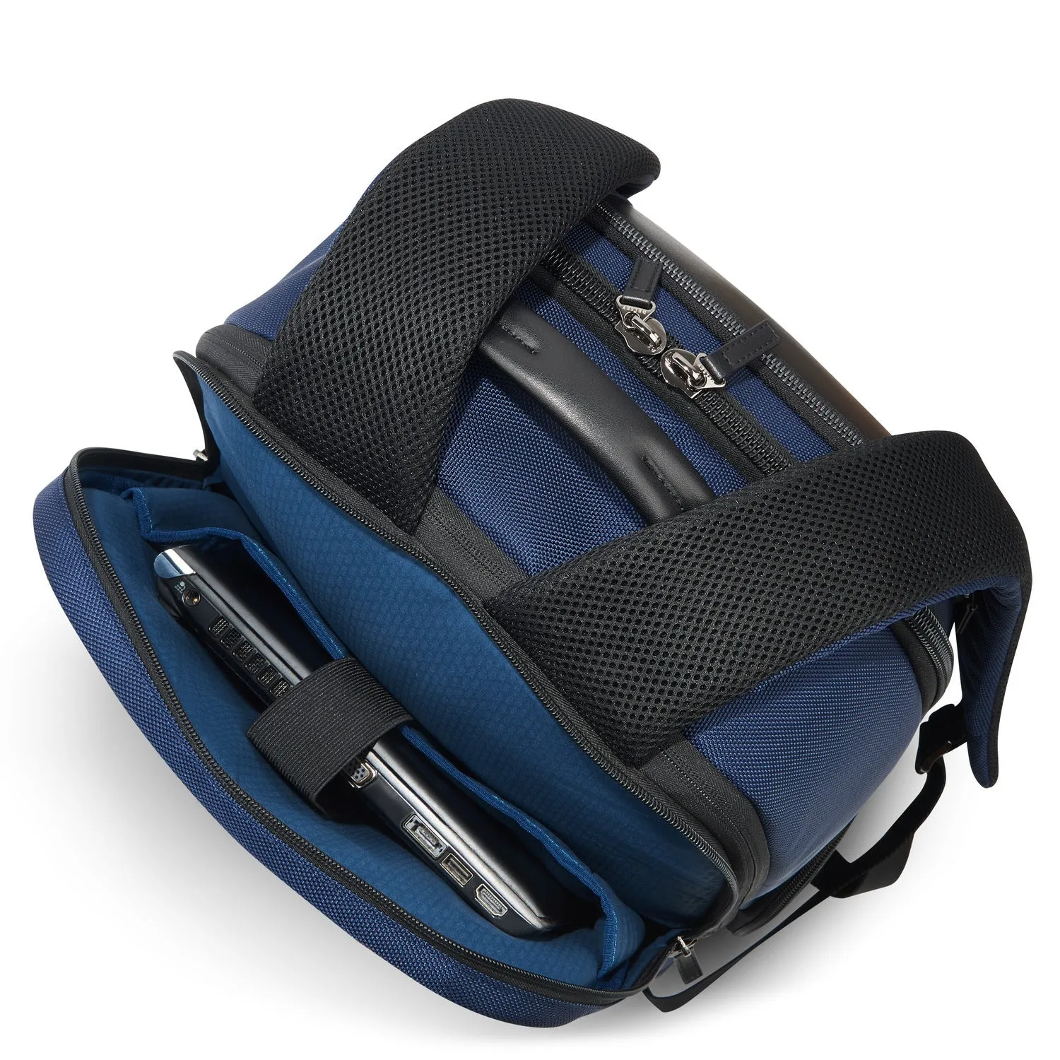 Delsey Wagram Compartment Backpack Laptop  17. 3 inch Navy Blue - 00119962002