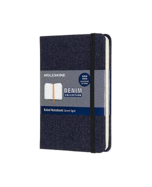 Denim Limited Edition Pocket Notebook Ruled Prussian Blue