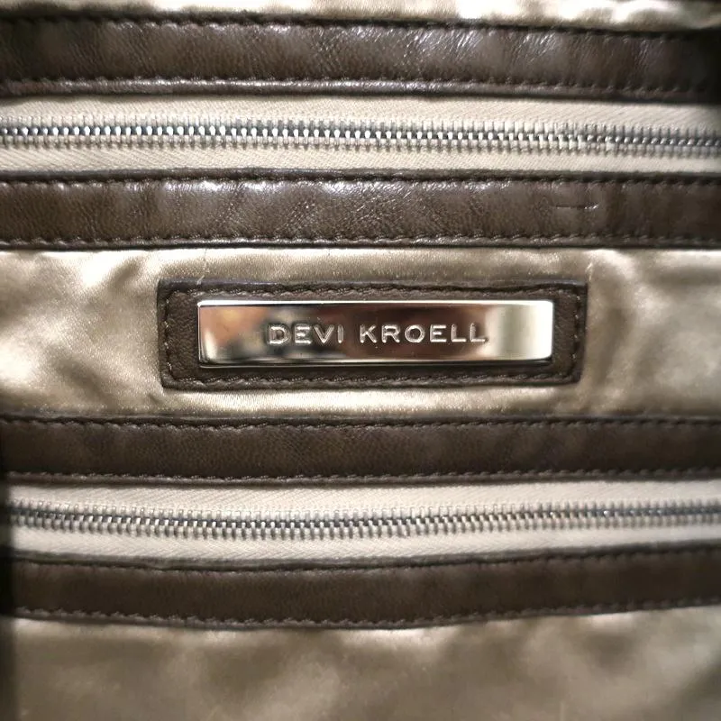 Devi Kroell Hobo Brown/Green Metallic Snakeskin Print Extra Large Shoulder Bag