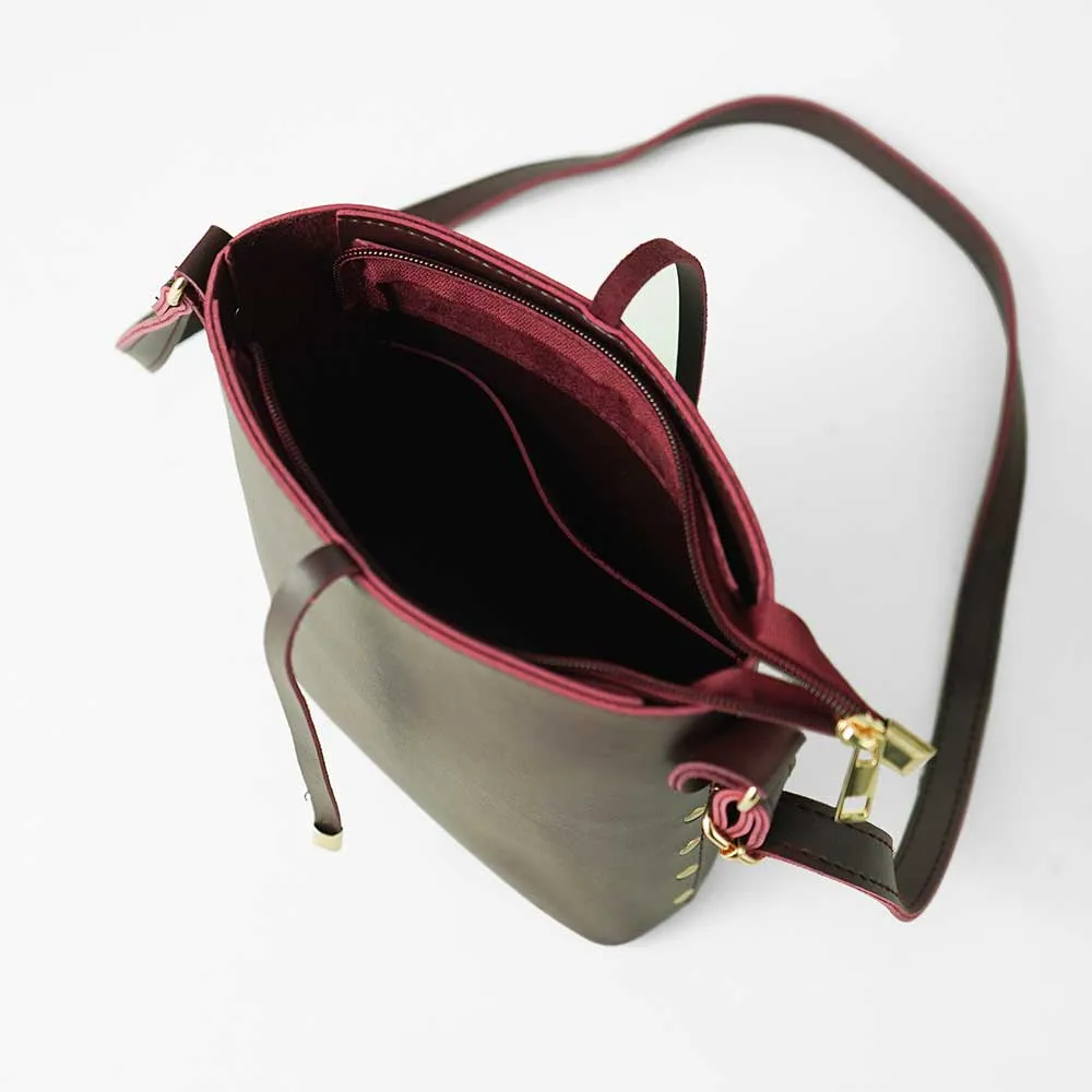 Dotted Bag Maroon (CL)