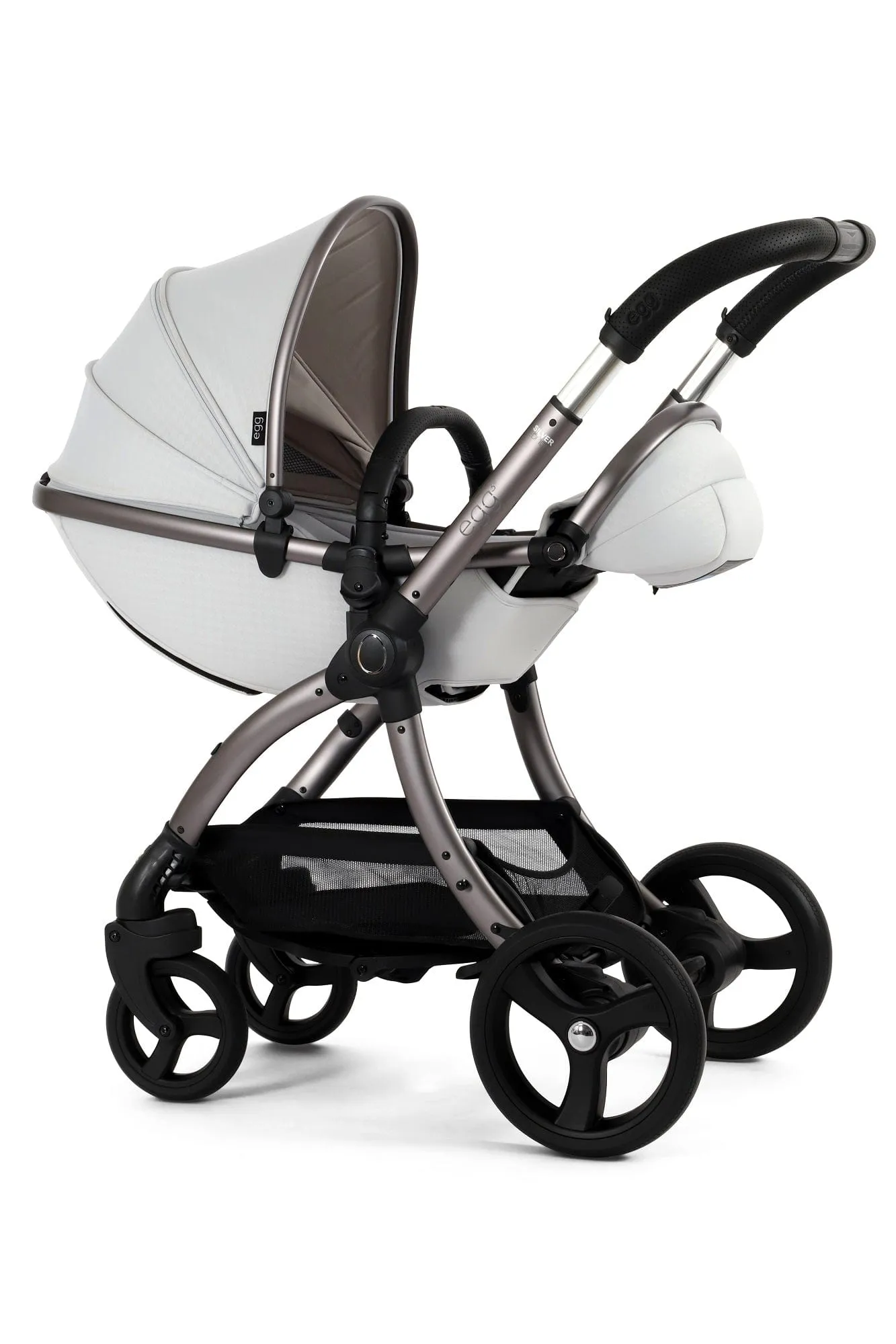 Egg 3 Luxury Shell i-Size Travel System - Houndstooth Silver