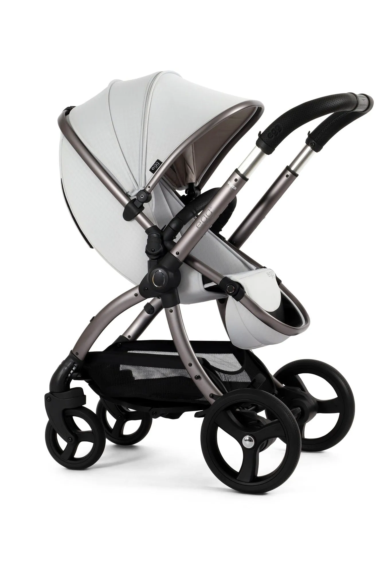 Egg 3 Luxury Shell i-Size Travel System - Houndstooth Silver