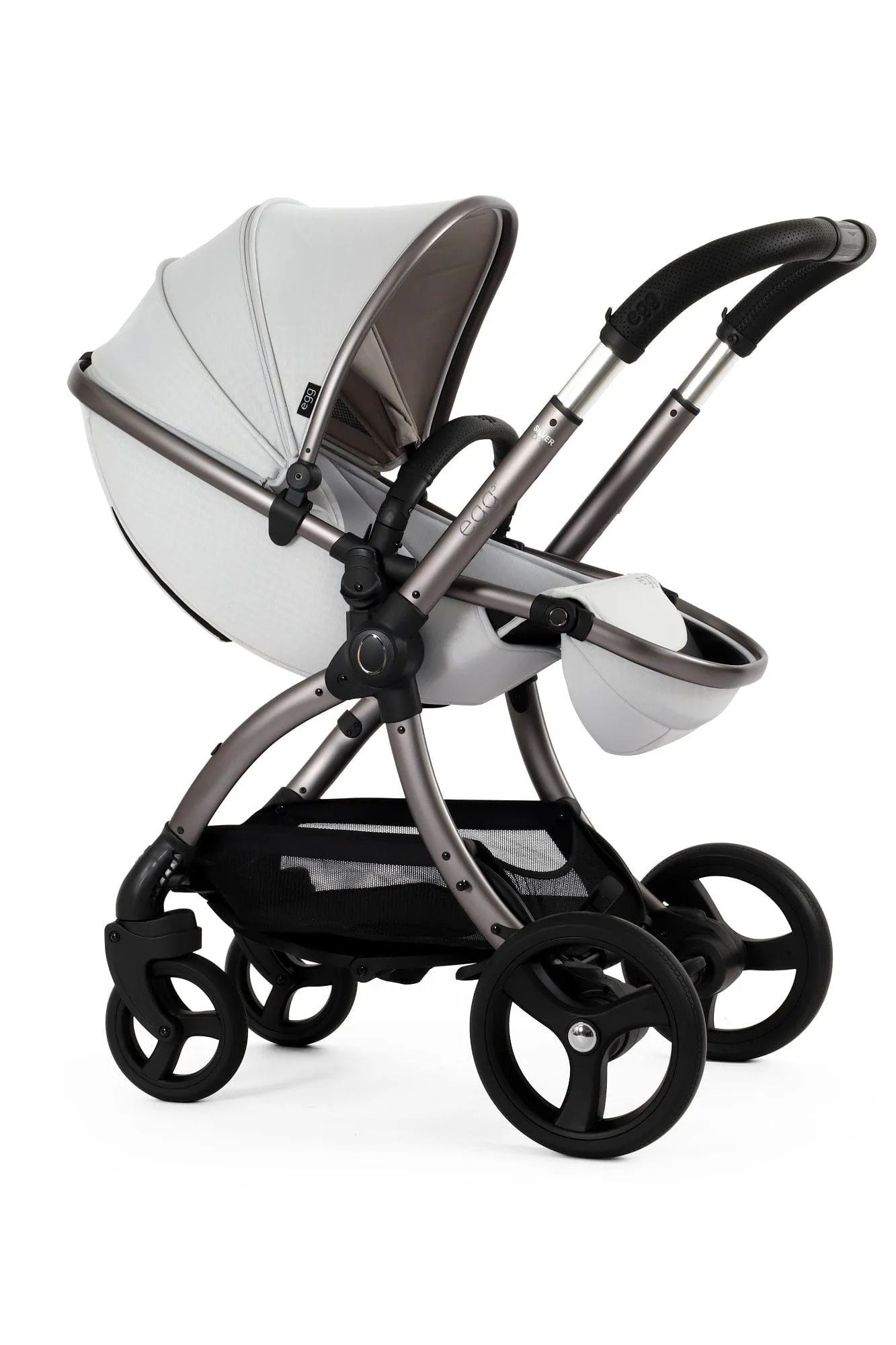Egg 3 Luxury Shell i-Size Travel System - Houndstooth Silver