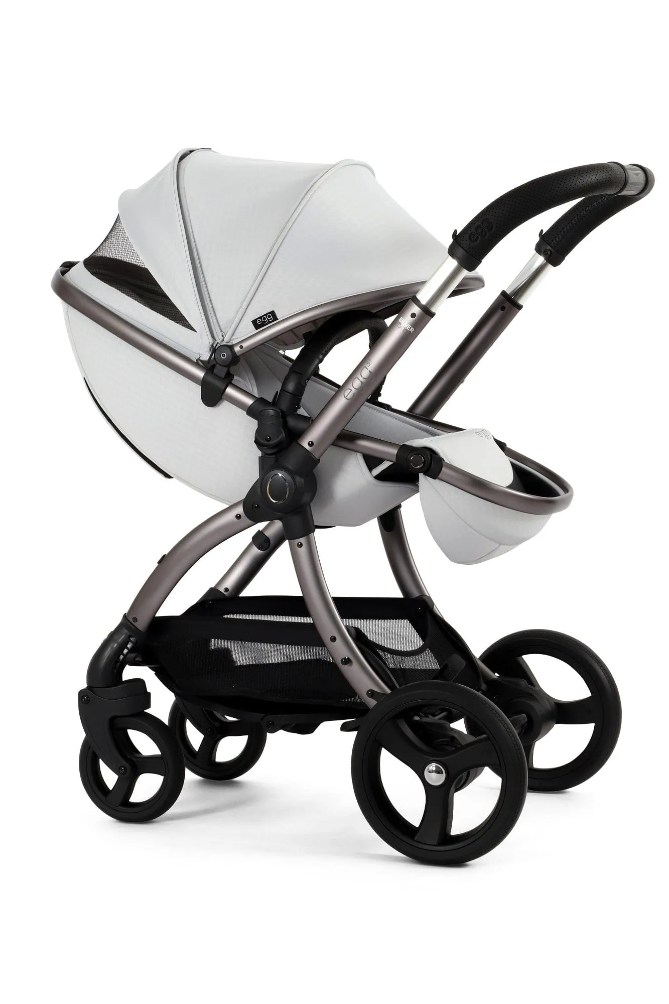 Egg 3 Luxury Shell i-Size Travel System - Houndstooth Silver
