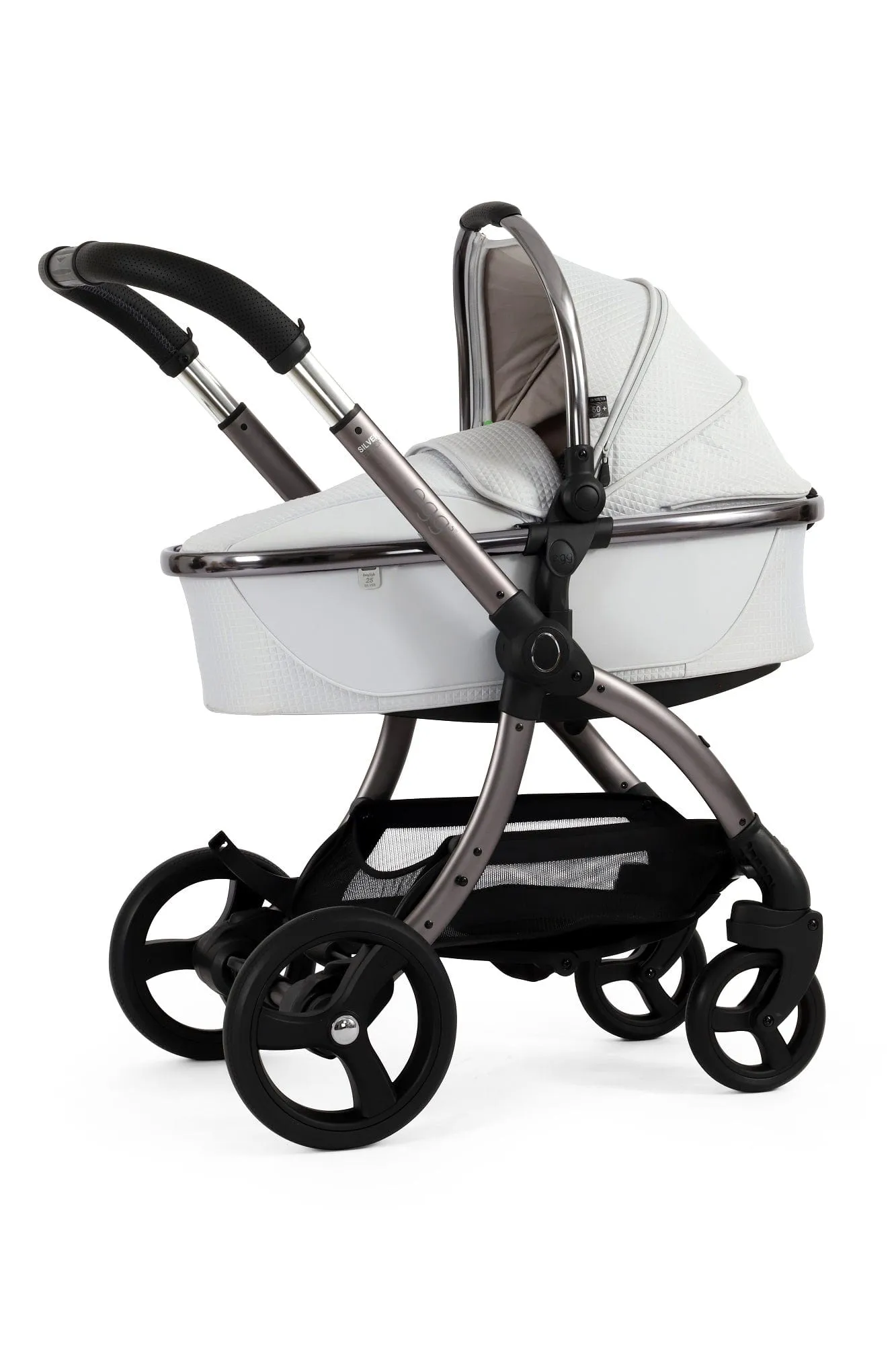 Egg 3 Luxury Shell i-Size Travel System - Houndstooth Silver