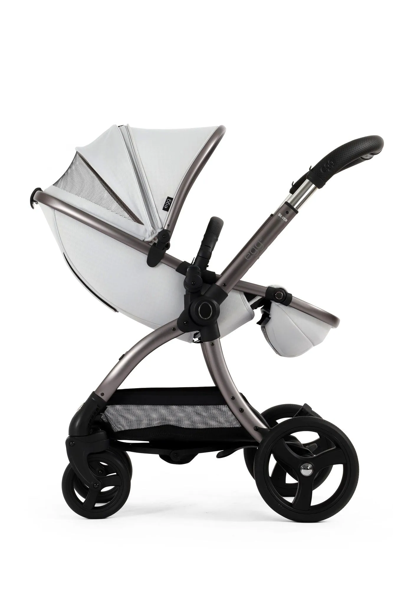 Egg 3 Luxury Shell i-Size Travel System - Houndstooth Silver
