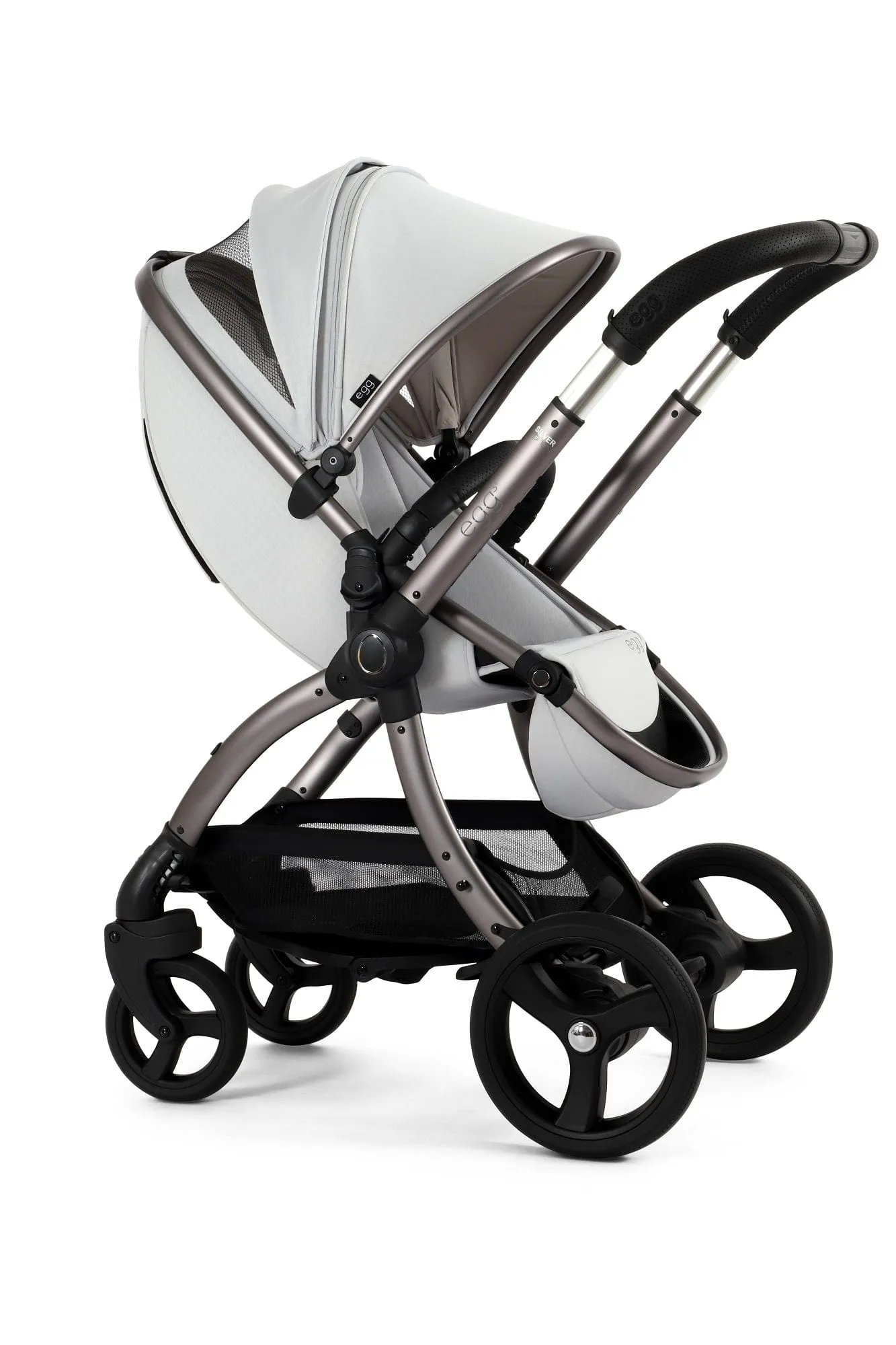Egg 3 Luxury Shell i-Size Travel System - Houndstooth Silver