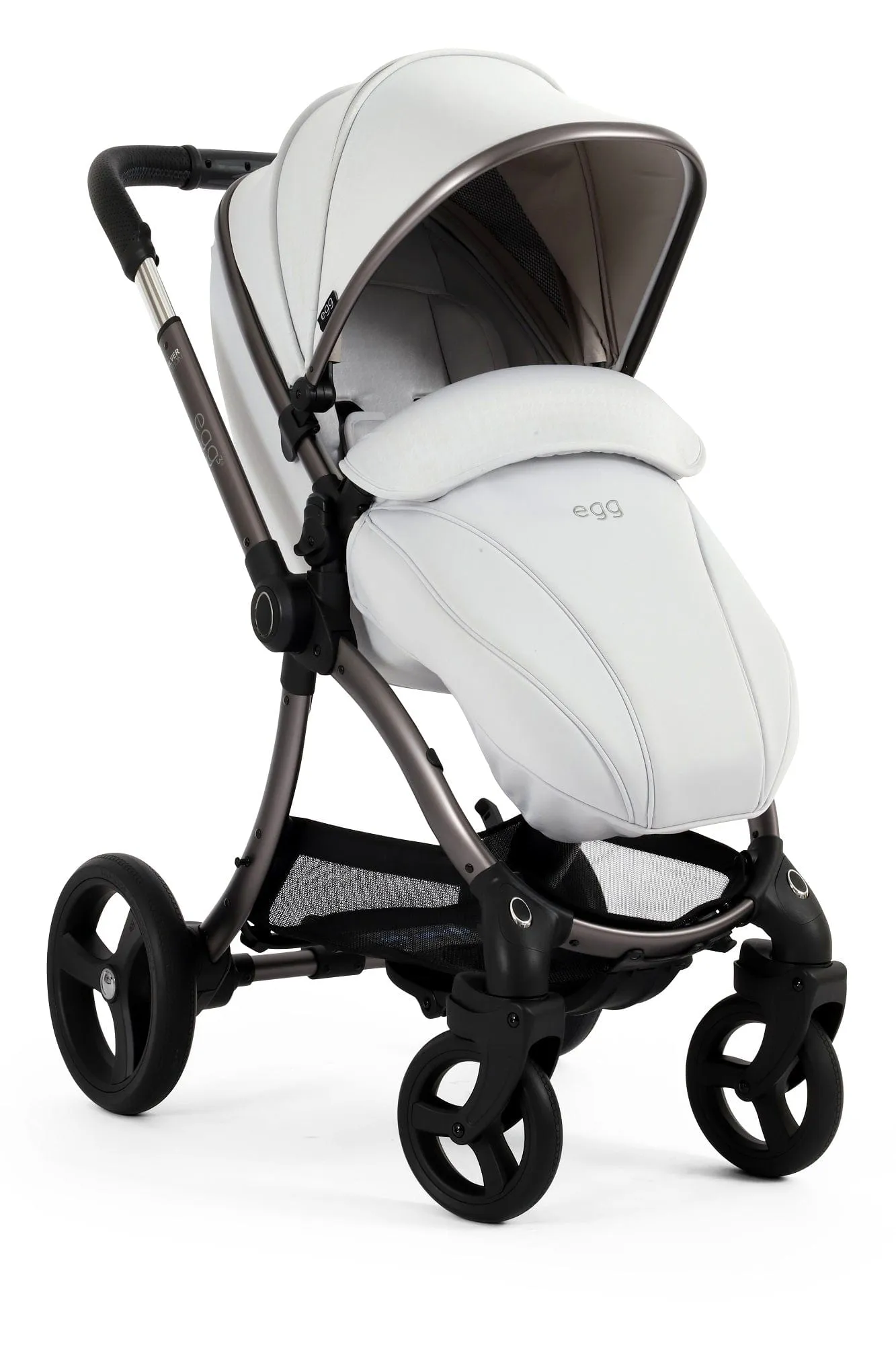 Egg 3 Luxury Shell i-Size Travel System - Houndstooth Silver