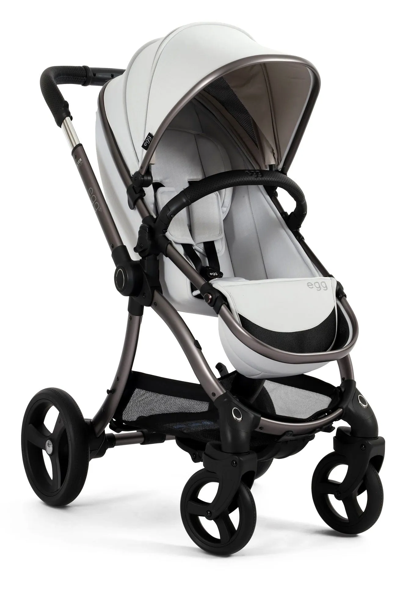 Egg 3 Luxury Shell i-Size Travel System - Houndstooth Silver
